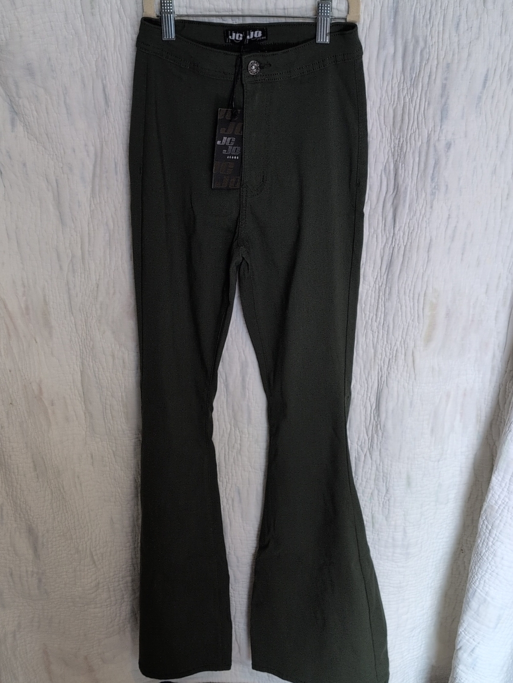 Green Womens Flare Pants - Green